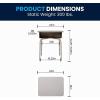 Flash Furniture Billie Student Desk – Gray Granite Open Front School Desk – Silver Metal Frame – 24″W x 18″D Adjustable Height, Durable for School or Remote Learning(Gray Granite/Silver)