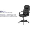 Flash Furniture Biscayne Flash Fundamentals High Back Black LeatherSoft-Padded Task Office Chair with Arms