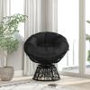 Flash Furniture Bowie Comfort Series Brown Swivel Patio Chair with Beige Cushion(Black)