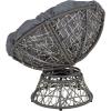 Flash Furniture Bowie Comfort Series Brown Swivel Patio Chair with Beige Cushion(Grey)