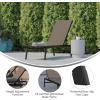 Flash Furniture Brazos Adjustable Chaise Lounge Chair, Outdoor Five-Position Recliner, All Weather, Black/Black(Brown/Black)