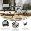 Flash Furniture Brazos Commercial Indoor-Outdoor Folding Chairs, Flex Comfort Backs/Seats, Metal Frames, Portable Lightweight Foldable Design, Set of 2, Navy/Black(Grey)
