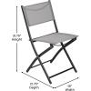 Flash Furniture Brazos Commercial Indoor-Outdoor Folding Chairs, Flex Comfort Backs/Seats, Metal Frames, Portable Lightweight Foldable Design, Set of 2, Navy/Black(Grey)