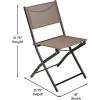 Flash Furniture Brazos Commercial Indoor-Outdoor Folding Chairs, Flex Comfort Backs/Seats, Metal Frames, Portable Lightweight Foldable Design, Set of 2, Navy/Black(Brown)