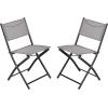 Flash Furniture Brazos Commercial Indoor-Outdoor Folding Chairs, Flex Comfort Backs/Seats, Metal Frames, Portable Lightweight Foldable Design, Set of 2, Navy/Black(Grey)