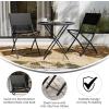 Flash Furniture Brazos Commercial Indoor-Outdoor Folding Chairs, Flex Comfort Backs/Seats, Metal Frames, Portable Lightweight Foldable Design, Set of 2, Navy/Black(Black)