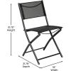 Flash Furniture Brazos Commercial Indoor-Outdoor Folding Chairs, Flex Comfort Backs/Seats, Metal Frames, Portable Lightweight Foldable Design, Set of 2, Navy/Black(Black)