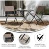 Flash Furniture Brazos Commercial Indoor-Outdoor Folding Chairs, Flex Comfort Backs/Seats, Metal Frames, Portable Lightweight Foldable Design, Set of 2, Navy/Black(Brown)