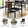 Flash Furniture Bridgeport Slat Back Patio Chair with Contoured Seat, Commercial All-Weather Stacking Resin Chair, UV Resistant, Indoor-Outdoor, Black, Set of 4(Black)