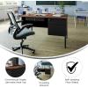 Flash Furniture Cambridge Right Side Single Pedestal Desk with 3 Locking Drawers, Commercial Grade Teacher’s or Office Desk, 30×48, Metal Frame, White Oak/Black(Walnut)