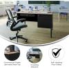 Flash Furniture Cambridge Right Side Single Pedestal Desk with 3 Locking Drawers, Commercial Grade Teacher’s or Office Desk, 30×48, Metal Frame, White Oak/Black(White Oak)