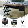 Flash Furniture Cambridge Right Side Single Pedestal Desk with 3 Locking Drawers, Commercial Grade Teacher’s or Office Desk, 30×70, Metal Frame, White Oak/Black(Walnut)