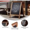 Flash Furniture Canterbury Magnetic Chalkboard Sign – Robin Blue Wood Frame – 30″ x 20″ – Freestanding Double Sided Magnetic Chalkboard Surface – Indoor/Outdoor(Torched Brown)