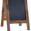 Flash Furniture Canterbury Magnetic Chalkboard Sign – Robin Blue Wood Frame – 30″ x 20″ – Freestanding Double Sided Magnetic Chalkboard Surface – Indoor/Outdoor(Rustic Brown)