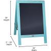 Flash Furniture Canterbury Magnetic Chalkboard Sign – Robin Blue Wood Frame – 30″ x 20″ – Freestanding Double Sided Magnetic Chalkboard Surface – Indoor/Outdoor(Robin Blue)