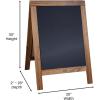 Flash Furniture Canterbury Magnetic Chalkboard Sign – Robin Blue Wood Frame – 30″ x 20″ – Freestanding Double Sided Magnetic Chalkboard Surface – Indoor/Outdoor(Torched Brown)