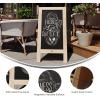 Flash Furniture Canterbury Magnetic Chalkboard Sign – Robin Blue Wood Frame – 30″ x 20″ – Freestanding Double Sided Magnetic Chalkboard Surface – Indoor/Outdoor(Weathered Brown)