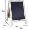 Flash Furniture Canterbury Magnetic Chalkboard Sign – Robin Blue Wood Frame – 30″ x 20″ – Freestanding Double Sided Magnetic Chalkboard Surface – Indoor/Outdoor(White Wash)