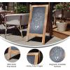 Flash Furniture Canterbury Magnetic Chalkboard Sign – Robin Blue Wood Frame – 30″ x 20″ – Freestanding Double Sided Magnetic Chalkboard Surface – Indoor/Outdoor(Rustic Brown)