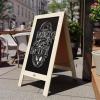 Flash Furniture Canterbury Magnetic Chalkboard Sign – Robin Blue Wood Frame – 30″ x 20″ – Freestanding Double Sided Magnetic Chalkboard Surface – Indoor/Outdoor(White)