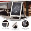 Flash Furniture Canterbury Magnetic Chalkboard Sign – Robin Blue Wood Frame – 30″ x 20″ – Freestanding Double Sided Magnetic Chalkboard Surface – Indoor/Outdoor(White Wash)