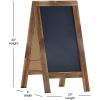 Flash Furniture Canterbury Magnetic Chalkboard Sign – Robin Blue Wood Frame – 30″ x 20″ – Freestanding Double Sided Magnetic Chalkboard Surface – Indoor/Outdoor(Rustic Brown)