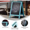 Flash Furniture Canterbury Magnetic Chalkboard Sign – Robin Blue Wood Frame – 30″ x 20″ – Freestanding Double Sided Magnetic Chalkboard Surface – Indoor/Outdoor(Robin Blue)