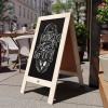 Flash Furniture Canterbury Magnetic Chalkboard Sign Set – Whitewashed Wood Frame – 48″ x 24″ – Indoor/Outdoor – Includes 8 Chalk Markers, 10 Stencils, 2 Magnets(Weathered Brown)
