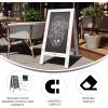 Flash Furniture Canterbury Magnetic Chalkboard Sign Set – Whitewashed Wood Frame – 48″ x 24″ – Indoor/Outdoor – Includes 8 Chalk Markers, 10 Stencils, 2 Magnets(White Wash)