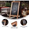 Flash Furniture Canterbury Magnetic Chalkboard Sign Set – Whitewashed Wood Frame – 48″ x 24″ – Indoor/Outdoor – Includes 8 Chalk Markers, 10 Stencils, 2 Magnets(Torched Brown)