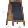 Flash Furniture Canterbury Magnetic Chalkboard Sign Set – Whitewashed Wood Frame – 48″ x 24″ – Indoor/Outdoor – Includes 8 Chalk Markers, 10 Stencils, 2 Magnets(Rustic Brown)