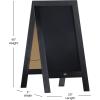 Flash Furniture Canterbury Magnetic Chalkboard Sign Set – Whitewashed Wood Frame – 48″ x 24″ – Indoor/Outdoor – Includes 8 Chalk Markers, 10 Stencils, 2 Magnets(Black)