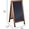 Flash Furniture Canterbury Magnetic Chalkboard Sign Set – Whitewashed Wood Frame – 48″ x 24″ – Indoor/Outdoor – Includes 8 Chalk Markers, 10 Stencils, 2 Magnets(Torched Brown)
