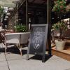 Flash Furniture Canterbury Magnetic Chalkboard Sign Set – Whitewashed Wood Frame – 48″ x 24″ – Indoor/Outdoor – Includes 8 Chalk Markers, 10 Stencils, 2 Magnets(Black)