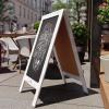 Flash Furniture Canterbury Magnetic Chalkboard Sign Set – Whitewashed Wood Frame – 48″ x 24″ – Indoor/Outdoor – Includes 8 Chalk Markers, 10 Stencils, 2 Magnets(White Wash)