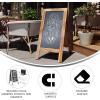 Flash Furniture Canterbury Magnetic Chalkboard Sign Set – Whitewashed Wood Frame – 48″ x 24″ – Indoor/Outdoor – Includes 8 Chalk Markers, 10 Stencils, 2 Magnets(Rustic Brown)