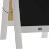 Flash Furniture Canterbury Magnetic Chalkboard Sign Set – Whitewashed Wood Frame – 48″ x 24″ – Indoor/Outdoor – Includes 8 Chalk Markers, 10 Stencils, 2 Magnets(Solid White)