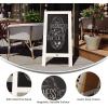 Flash Furniture Canterbury Magnetic Chalkboard Sign Set – Whitewashed Wood Frame – 48″ x 24″ – Indoor/Outdoor – Includes 8 Chalk Markers, 10 Stencils, 2 Magnets(Solid White)