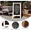 Flash Furniture Canterbury Magnetic Chalkboard Sign Set – Whitewashed Wood Frame – 48″ x 24″ – Indoor/Outdoor – Includes 8 Chalk Markers, 10 Stencils, 2 Magnets(Weathered Brown)