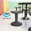 Flash Furniture Carter Adjustable Height Kids Active Stool – Flexible Gray Stool for Classroom and Home – Non-Skid Bottom – Rubberized Seat – 14″ – 18″ Seat Height(Grey)