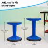 Flash Furniture Carter Adjustable Height Kids Active Stool – Flexible Gray Stool for Classroom and Home – Non-Skid Bottom – Rubberized Seat – 14″ – 18″ Seat Height(Blue)