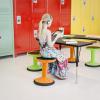 Flash Furniture Carter Adjustable Height Kids Active Stool – Flexible Gray Stool for Classroom and Home – Non-Skid Bottom – Rubberized Seat – 14″ – 18″ Seat Height(Orange)