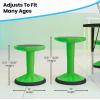 Flash Furniture Carter Adjustable Height Kids Active Stool – Flexible Gray Stool for Classroom and Home – Non-Skid Bottom – Rubberized Seat – 14″ – 18″ Seat Height(Green)