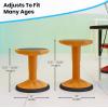 Flash Furniture Carter Adjustable Height Kids Active Stool – Flexible Gray Stool for Classroom and Home – Non-Skid Bottom – Rubberized Seat – 14″ – 18″ Seat Height(Orange)