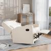 Flash Furniture Cash Swivel Glider Rocking Recliner, Manual Recliner with 360 Degree Swivel, for Living Room, Bedroom, or Nursery, Fabric Upholstered, Light Gray(Cream)