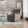 Flash Furniture Cash Swivel Glider Rocking Recliner, Manual Recliner with 360 Degree Swivel, for Living Room, Bedroom, or Nursery, Fabric Upholstered, Light Gray(Dark Gray)