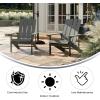 Flash Furniture Charlestown Commercial Grade Indoor/Outdoor Adirondack Chair, Weather Resistant Durable Poly Resin Deck and Patio Seating, Slate Gray(Grey)