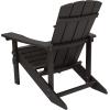 Flash Furniture Charlestown Commercial Grade Indoor/Outdoor Adirondack Chair, Weather Resistant Durable Poly Resin Deck and Patio Seating, Slate Gray(Slate Gray)