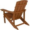 Flash Furniture Charlestown Commercial Grade Indoor/Outdoor Adirondack Chair, Weather Resistant Durable Poly Resin Deck and Patio Seating, Slate Gray(Teak)