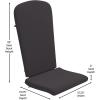 Flash Furniture Charlestown Set of 2 Adirondack Chair Cushions – Cream Fabric Cushions – 2″ Thick Padding – Indoor/Outdoor – Patio Chair Replacement Cushions(Gray)